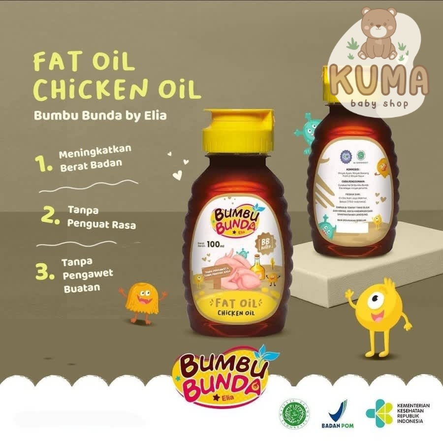 

Bumbu Bunda Elia Chicken Fat Oil Minyak MPASI / BB Booster MPASI / Lemak MPASI / Lemak Bayi