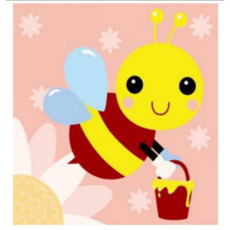 

GROSIR - NEW MOTIF ! Children canvas painting, canvas painting anak with number