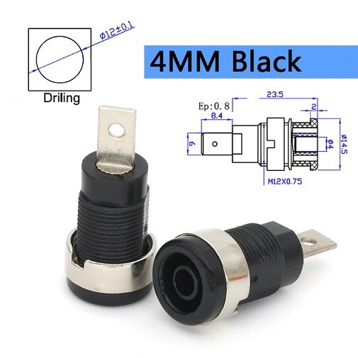 Terminal Socket Banana Plug Panel Jack 4mm Insulated Binding Post
