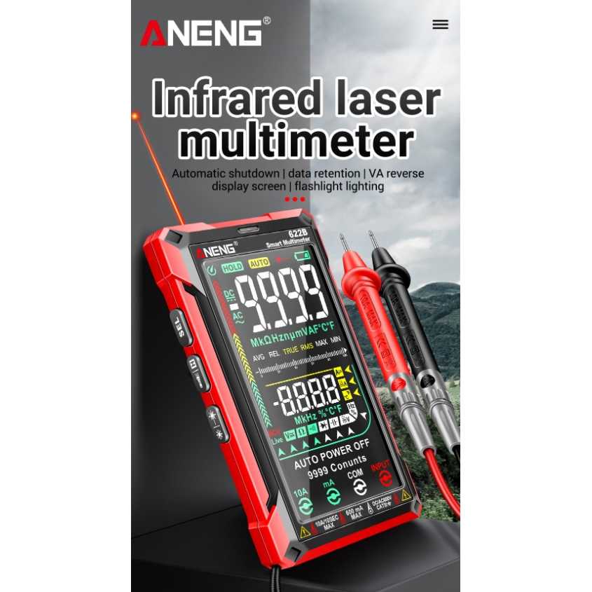 [COD] ANENG Smart Digital Multimeter Tester Infrared Laser