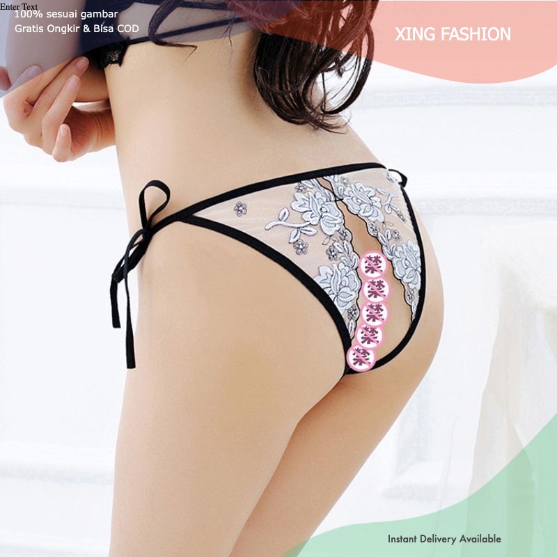 Celana Dalam Wanita Sexy Tali Samping G String Open V TH08