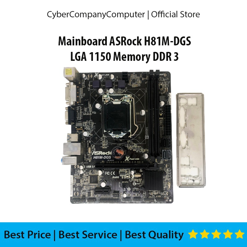 Mainboard H81 Intel ASRock H81M-DGS/H81M-HDS LGA 1150 DDR3 Support Gen 4 / Processor Gen 4