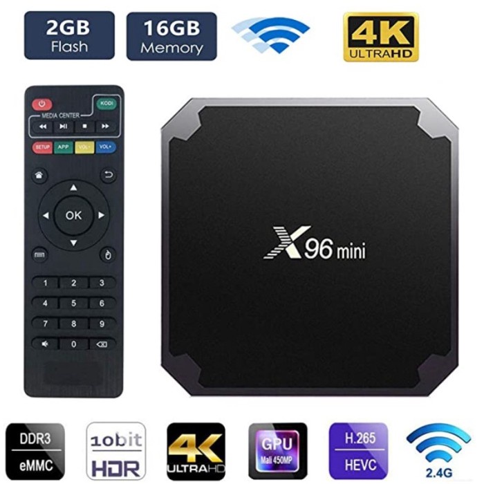Tv Box Android X96 Q 4K Smart Tv Box Android 11.1 X96 Q Ram 2G Rom
