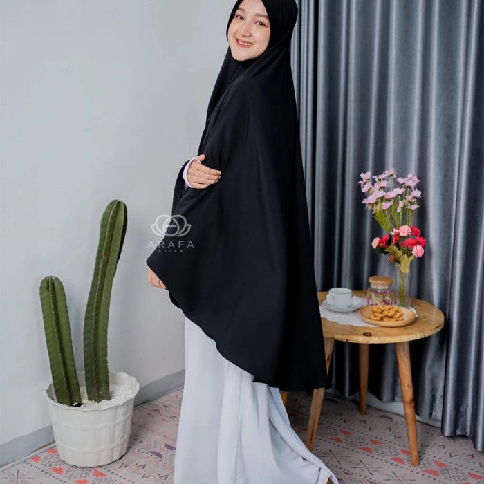 ✨LARIS✨ -Jilbab Khimar Dhyanda size XL original by Arafa Hijab / Bergo syar'i - Biru Wardah, XL