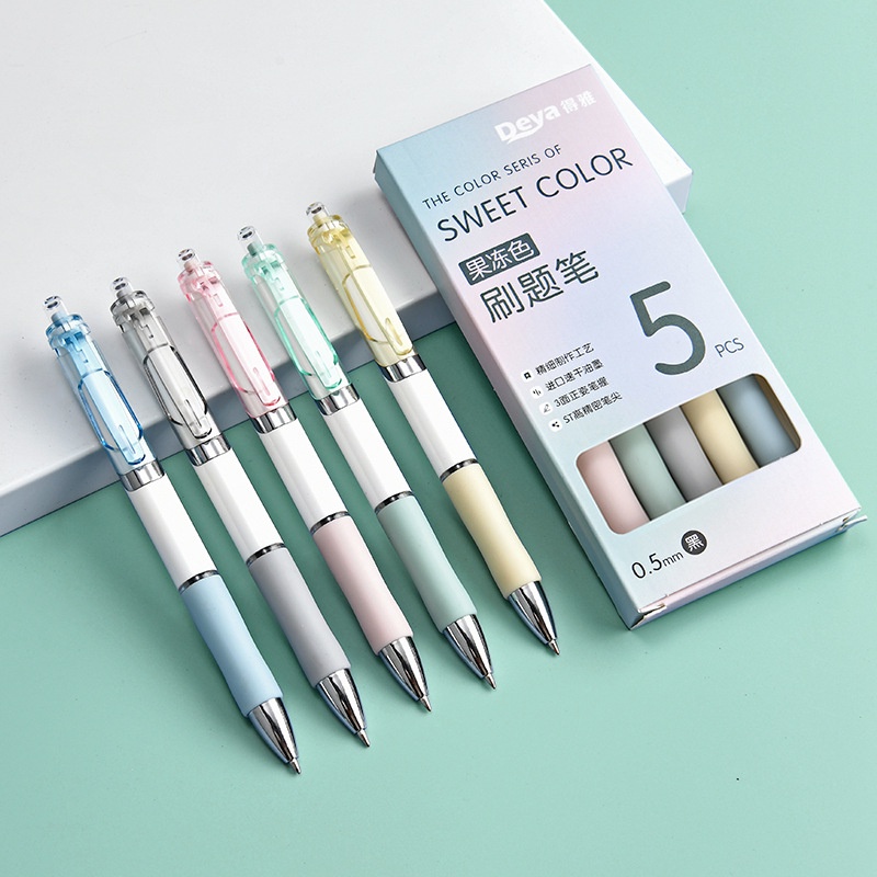 

1 SET 5PCS PULPEN MEKANIK SWEET COLOR 0.5MM EDITION TINTA LEBIH BANYAK DAN PIGMENTED ATK