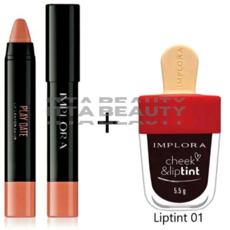 Paket ombre implora lip crayon playdate + liptint vampire blood - NEW