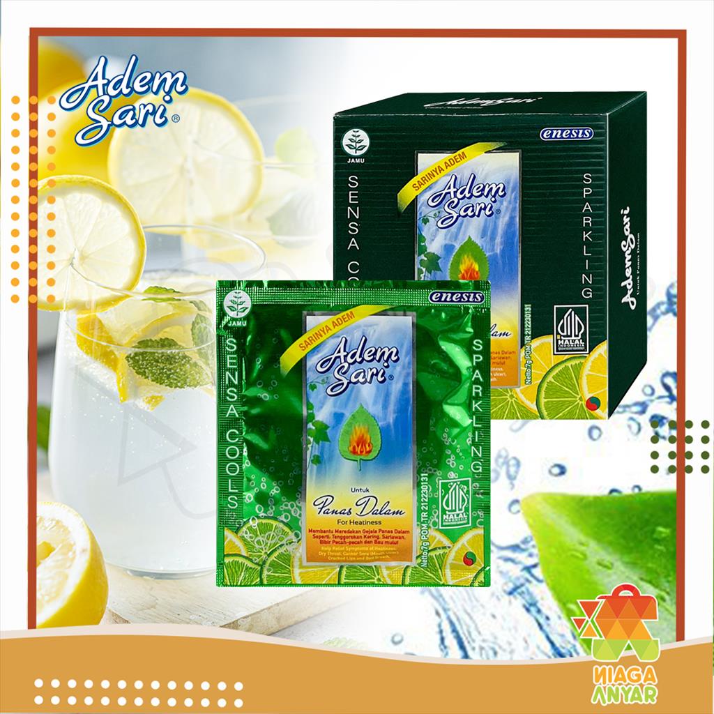 

NAS Adem Sari Minuman Pereda Panas Dalam Sachet / Ademsari Sparkling Enesis Vitamin C Satuan