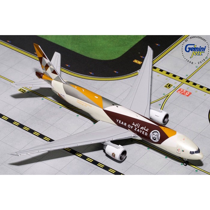 Gemini Jets ETIHAD Cargo B777F Year Of Zayed A6-DDE 1/400 Scale Diecast Commercial Plane