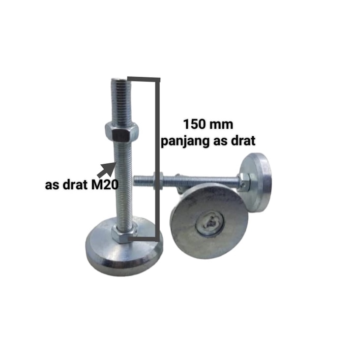 kaki meja Adjuster M20x150mm Heavy duty