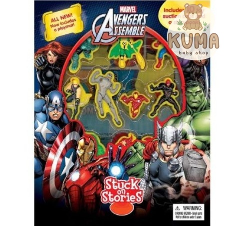 MARVEL AVENGERS STUCK ON STORIES Buku Cerita Mainan