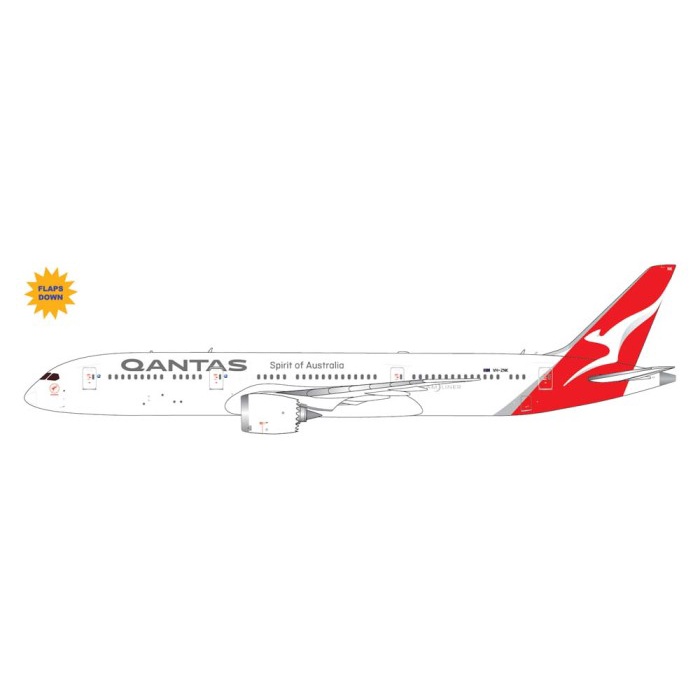 Gemini Jets Qantas Boeing 787-9 Flaps Down VH-ZNK 1/400 Scale Diecast Commercial Plane