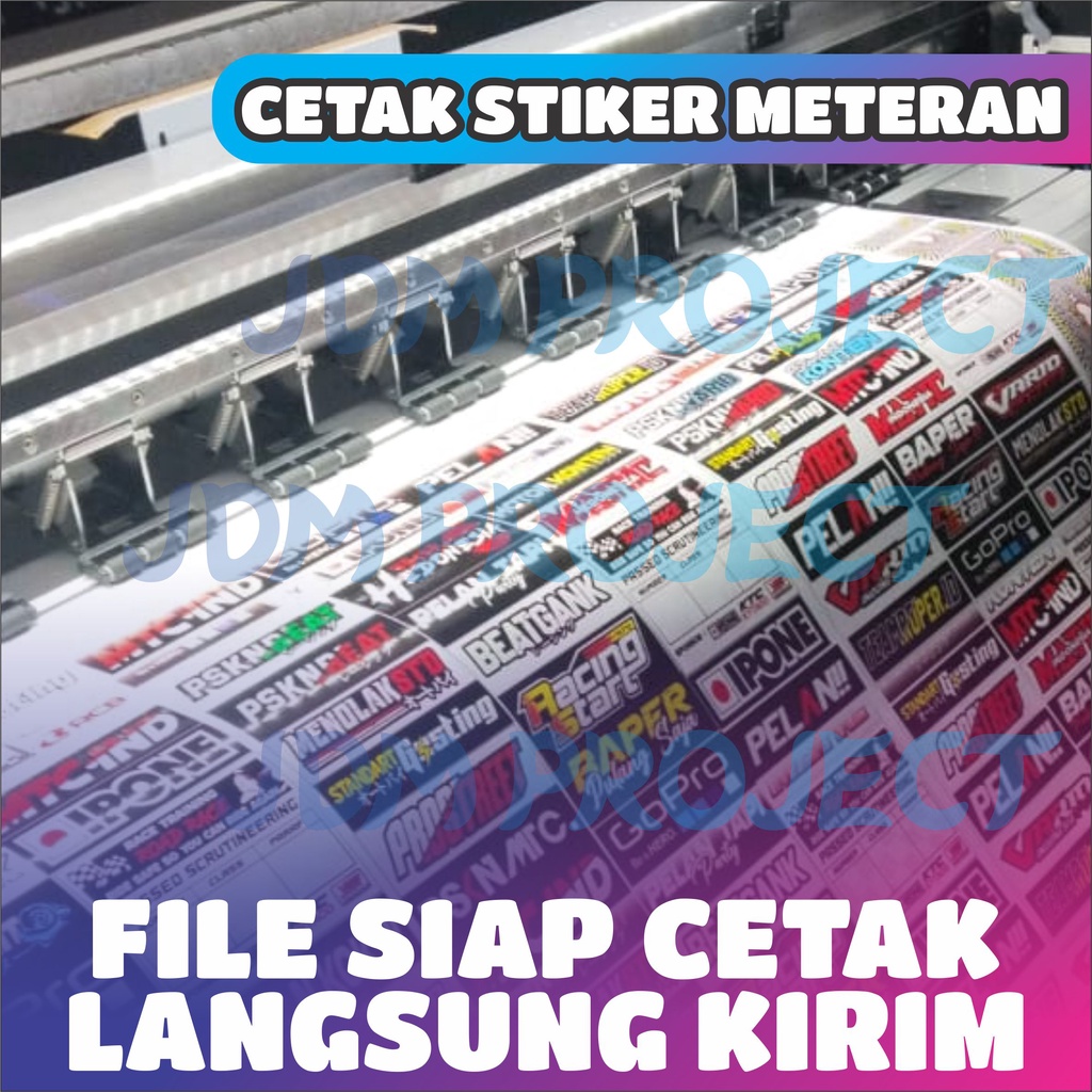 

Stiker Meteran Lebar Bahan 1 Meter | Cetak Stiker Ecosolvent | Stiker Decal Meteran JDM