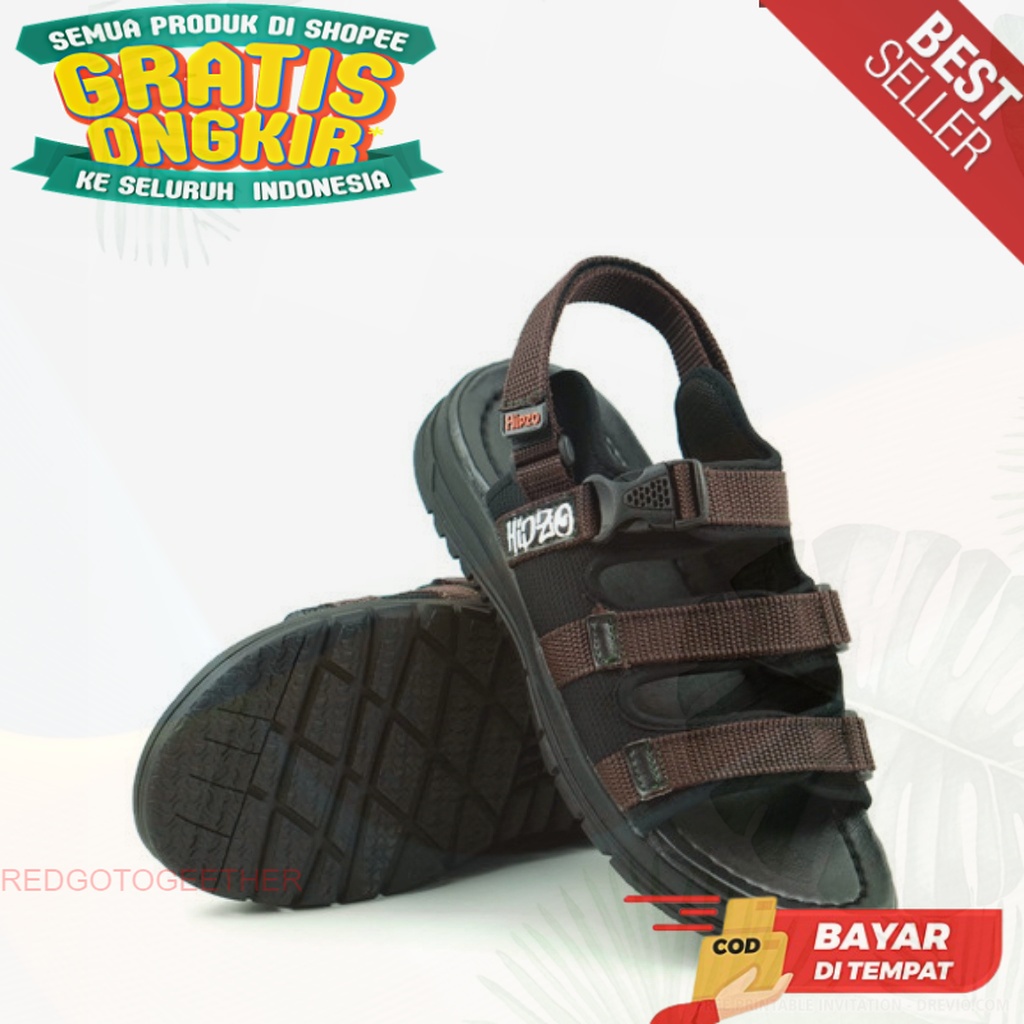 Sandal Import BOOM SALE Diskon 90%  Gunung Selop Hipzo CT030 BROWN SERIES Untuk Pria Hiking Sendal K