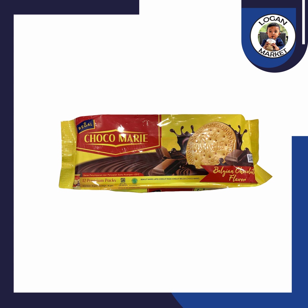 

Regal Choco Marie Pack Belgian Coklat 96gram 96 gram Isi 12 Sachet