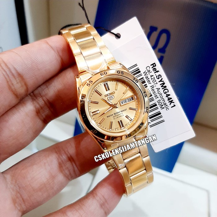 New JAM TANGAN WANITA SEIKO 5 SYMG44K1 SYMG44 AUTOMATIC 21 JEWELS ORIGINAL