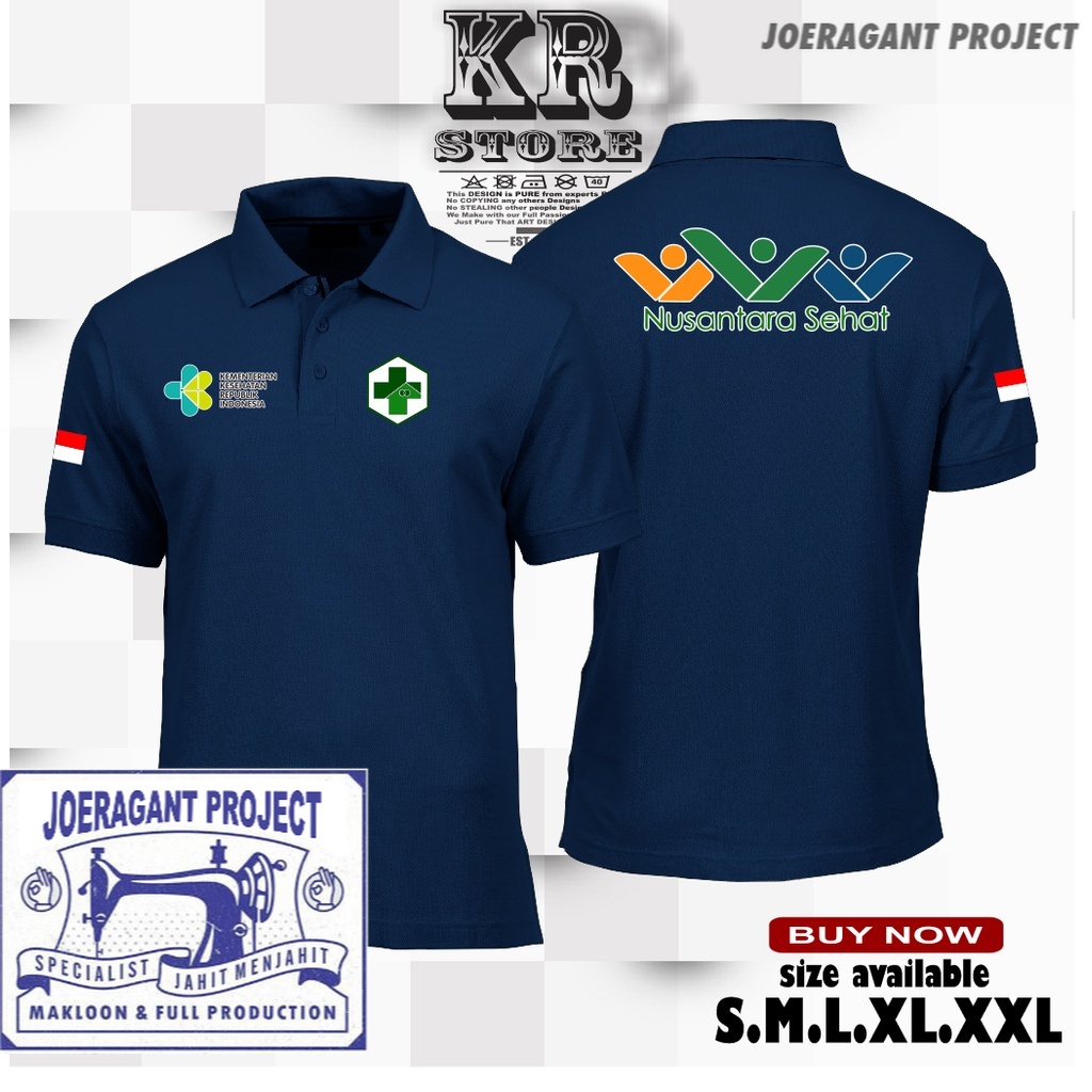 POLOSHIRT KAOS  TERABU LOGO NUSANTARA SEHAT --Vimelnesha