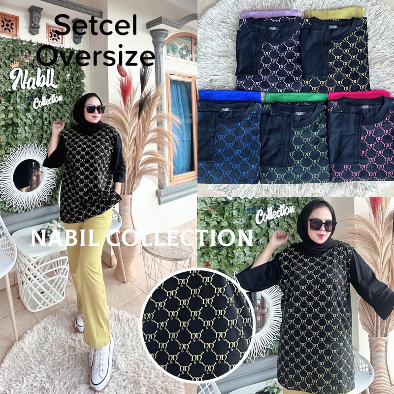 Nabil setcel kaos combad / Nabil collection / setcel kaos combad / setelan kaos