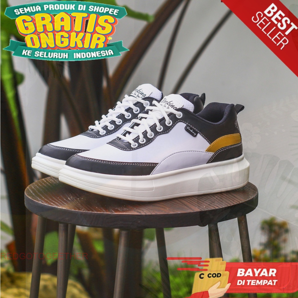 Sepatu Sneakers Working Running  Code T-14 Size 39 - 43 Import Asli Snekers Pria Sneaker Cowok Snike