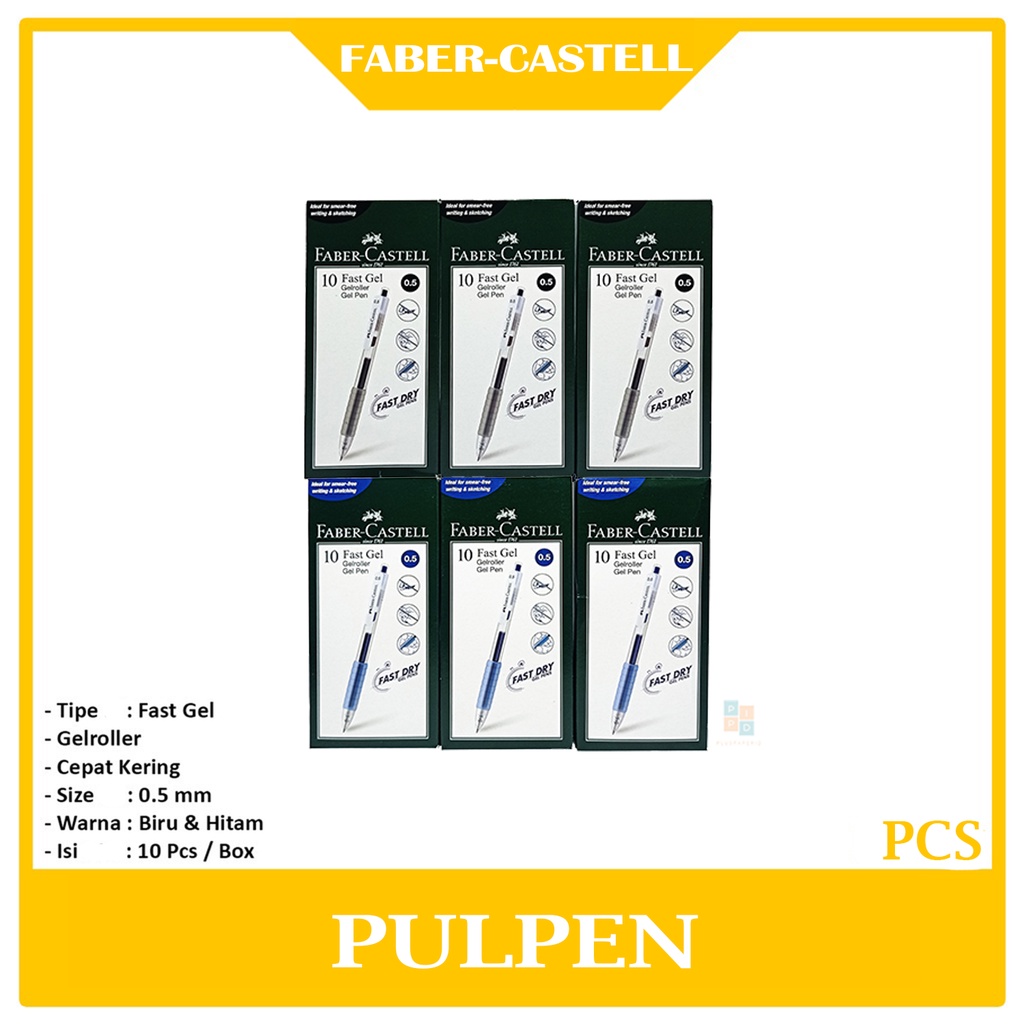 

FABER-CASTELL - Pulpen Gel Pen Fast DRY 0.5mm - Pcs