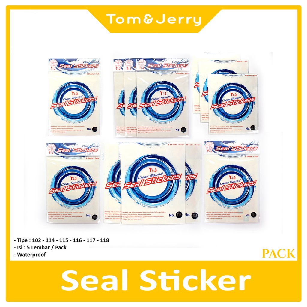 

TOM & JERRY - Sticker Segel Bulat - Bening - Sticker Round Seal - 1 Pad