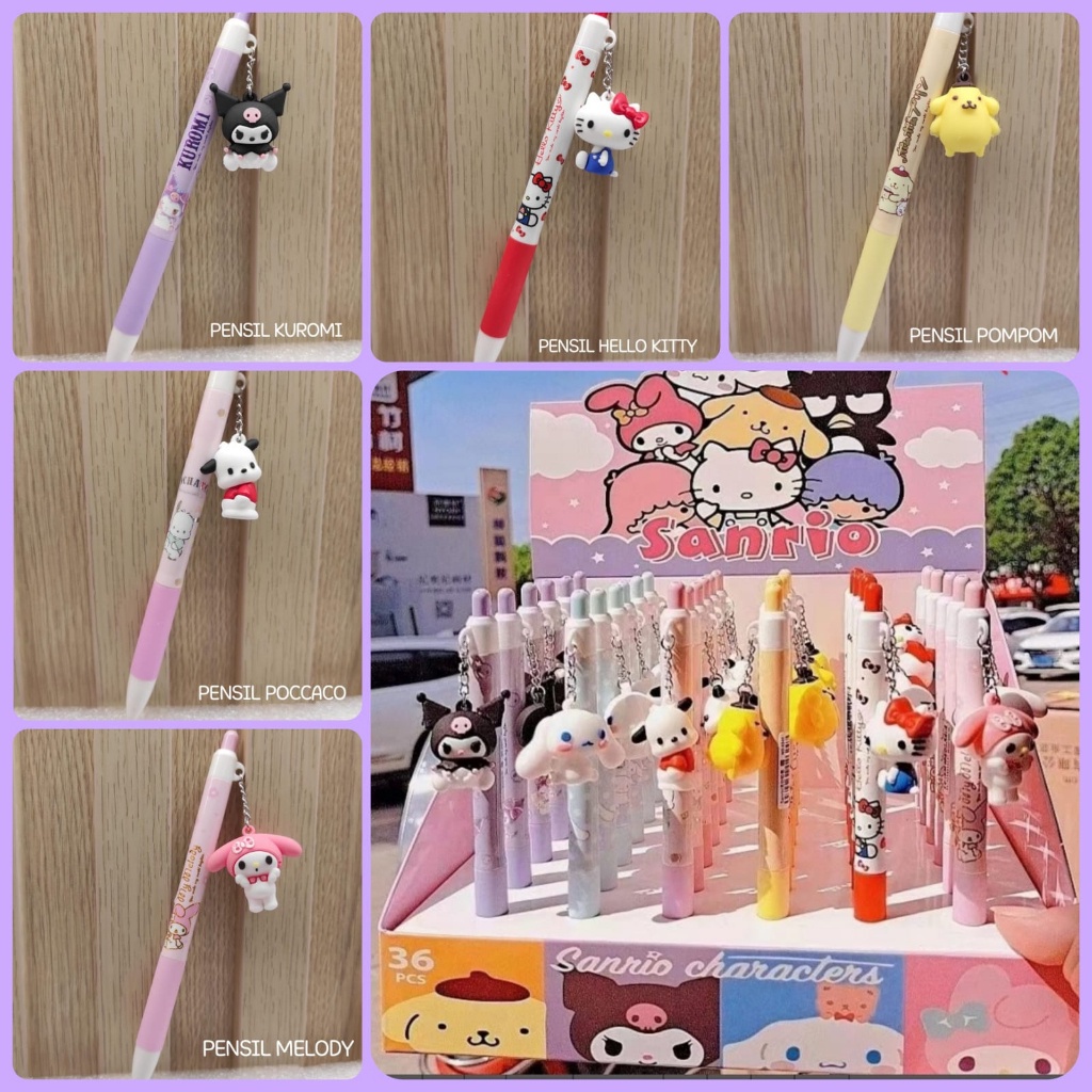 

GS - Grosir - PENSIL MEKANIK SANRIO GANTUNG | PENSIL MEKANIK LUCU | PENSIL CETEK | ALAT TULIS SEKOLAH | PENSIL UNIK | PENSIL KUROMI | HELLO KITTY | PENSIL VIRAL | MURAH | ALAT TULIS