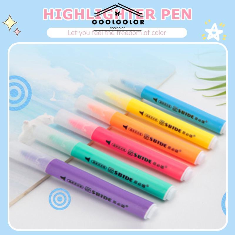 

COD❤️Spidol Highlighter segi tiga Journal Marker Warna Pen Alat Tulis Replacement Stabilo- cl