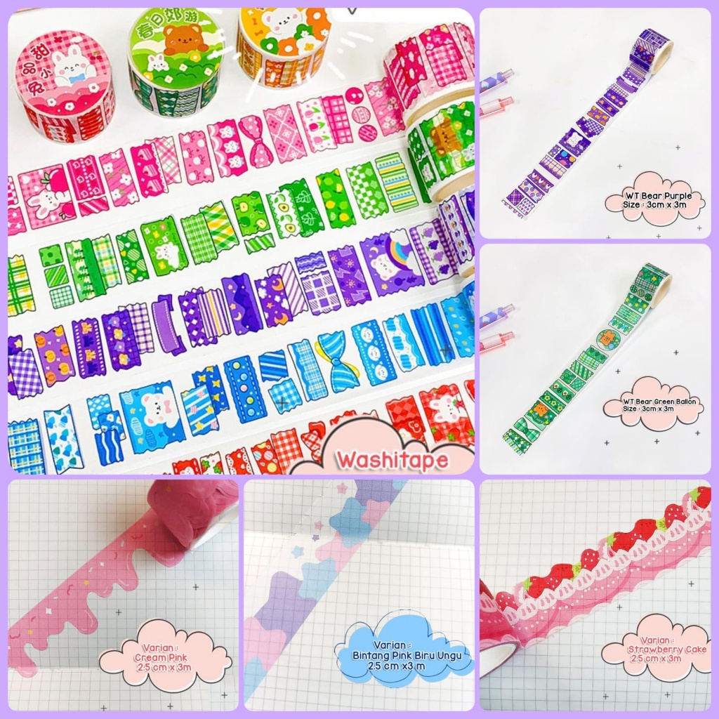 

OS - Murah - WASHITAPE MASKING TAPE BEAR AND RABBIT | SERIES SELOTIP KERTAS LUCU | KAWAII CUTE TEMA BERUANG KELINCI KARTUN CERITA DONGENG UNTUK SCRAPING BOOK SCRAPBOOK AESTHETIC JOURNAL JOURNALING | SELOTIP KERTAS | WASHI TAPE SELOTIP AESTHETIC