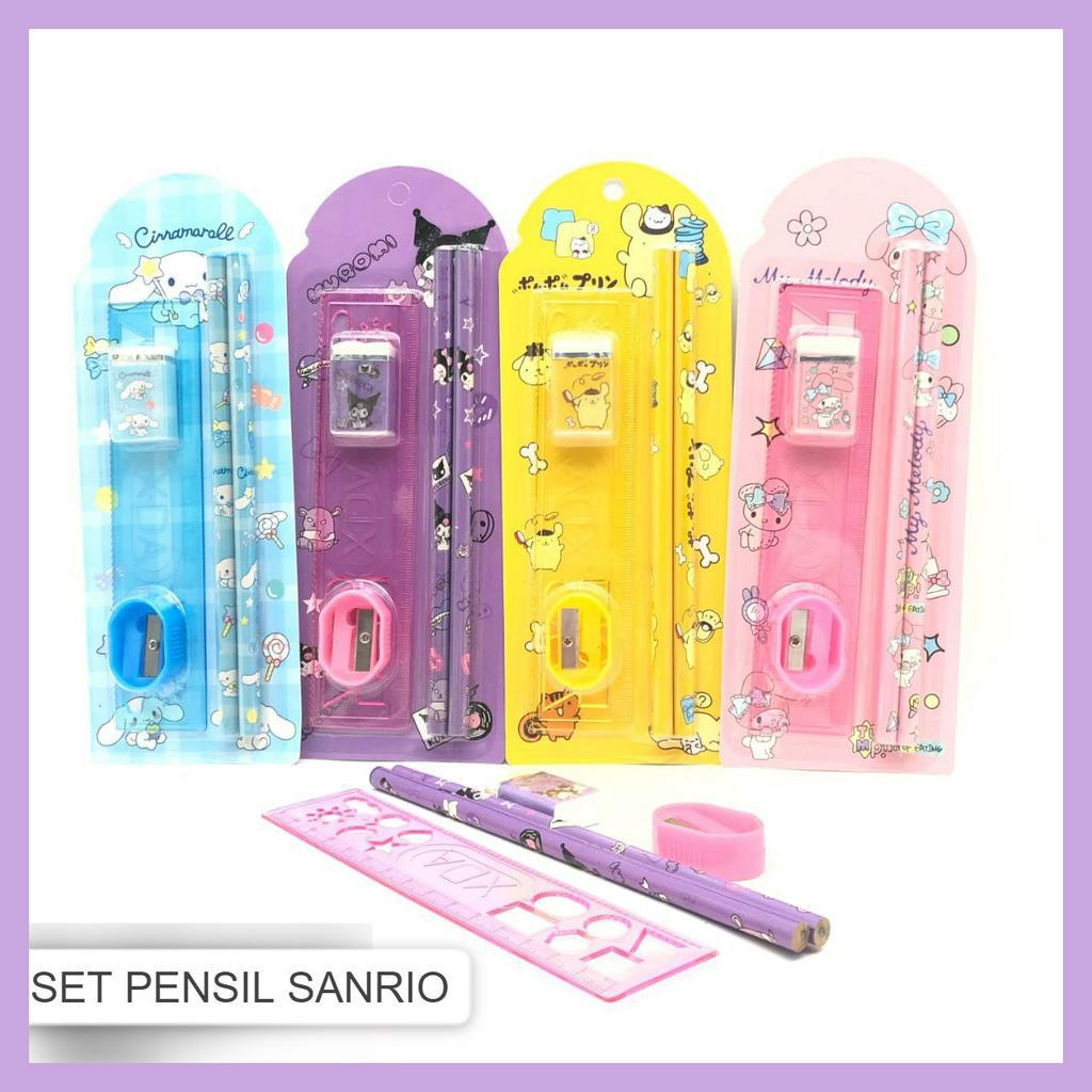 

OS - Murah - PENSIL SET SANRIO | ALAT TULIS SEKOLAH | ATS ATK | PERALATAN SEKOLAH ANAK | SANRIO STATIONERY SET | CINNAMOROLL | MY MELODY | KUROMI | POMPOMPURIN