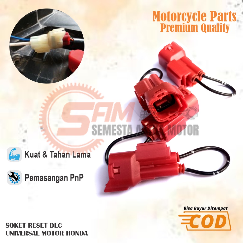 Soket Kabel Reset DLC SCS Honda Beat Vario Fi Connector Riset Injeksi Diagnosa ECM