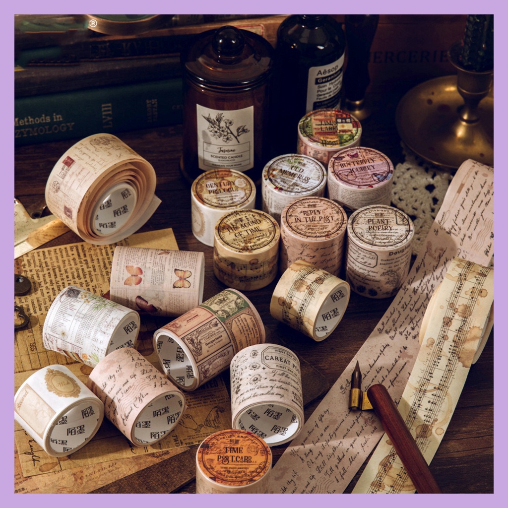 

OS - Murah - WASHITAPE MASKING TAPE SELOTIP KERTAS WASHI MOTIF CLASSIC RETRO VINTAGE DESIGN ART FASHION OLDSCHOOL STYLE NOSTALGIA LOVE AESTHETIC PLANNER ADDICT JOURNAL PLANNERGIRL MASKING TAPE STICKERS STATIONARY BULLET JOURNAL