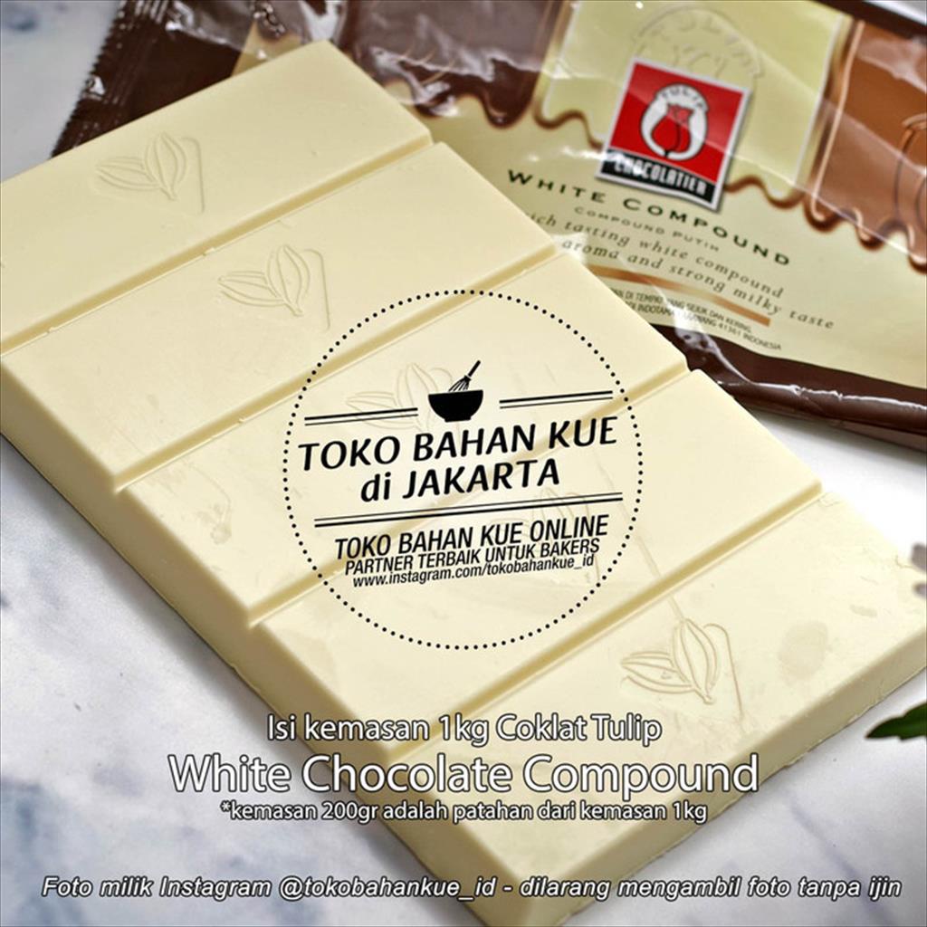 

Tulip White Compound 200gr Coklat Putih Batang Cokelat Murah Chocolate
