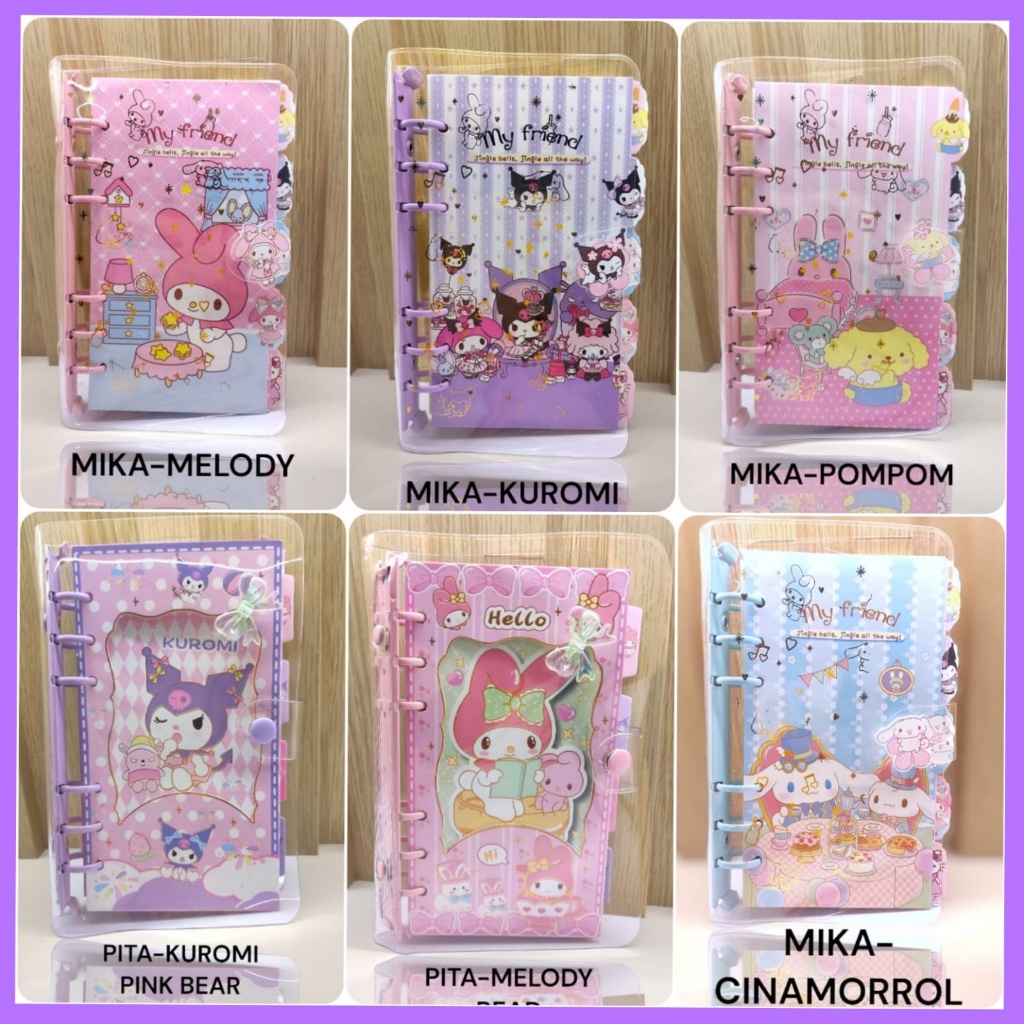 

OP - Murah - BINDER PLANNER SANRIO | BUKU JOURNALING | BUKU JURNAL | PLANNER | DIARY WEEKLY | KUROMI | MELODY | POMPOMPURIN | CINAMORROL | DIARY JURNAL | ORZY | ORGANIZER DIARY | BINDER BOOK SANRIO | BUKU LUCU | BUKU DIARY | BUKU MURAH | BUKU WARNA