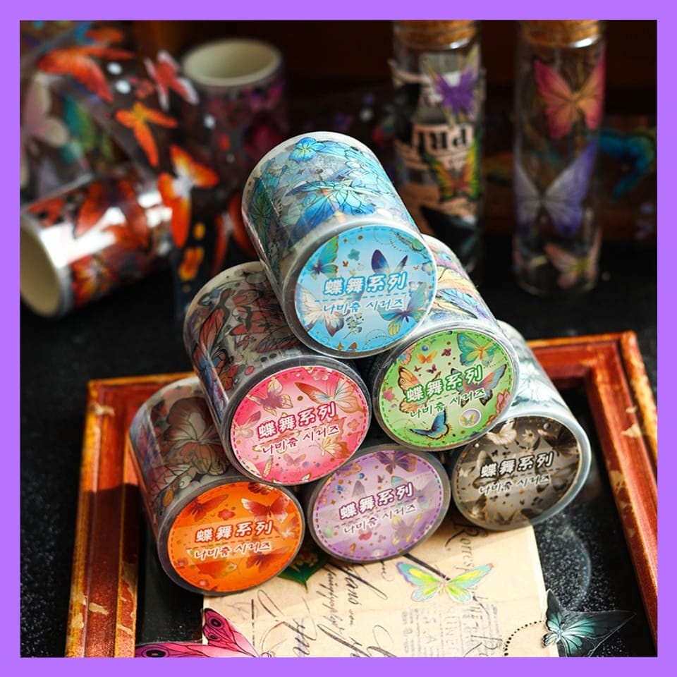 

OP - Murah - STIKER JOURNALING PET ROLL TRANSPARANT MOTIF BUTTERFLY CLASSIC RETRO VINTAGE | STIKER BUTTERFLY | STIKER DIARY | STIKER KUPU KUPU | STIKER LUCU | STIKER BOTOL MINUM | STIKER FOTO | STIKER CASING HP | STIKER TEMPAT MAKAN | STIKER MURAH