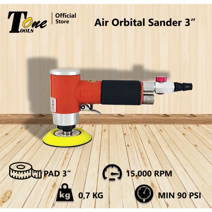 Mesin Poles Angin Pad 3"inch AIr Palm Sander Polisher 15000 Rpm