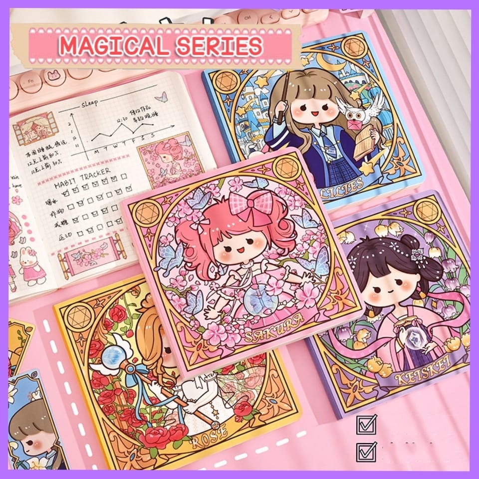 

OP - Murah - BUKU DIARY JOURNALING AKI MAGICAL SERIES NOTEBOOK BUKU AGENDA MOTIF KARTUN LUCU STIKER BUKU BUKU JURNAL STIKER MOMO STIKER SANRIO BUKU STIKER MOTIF LUCU