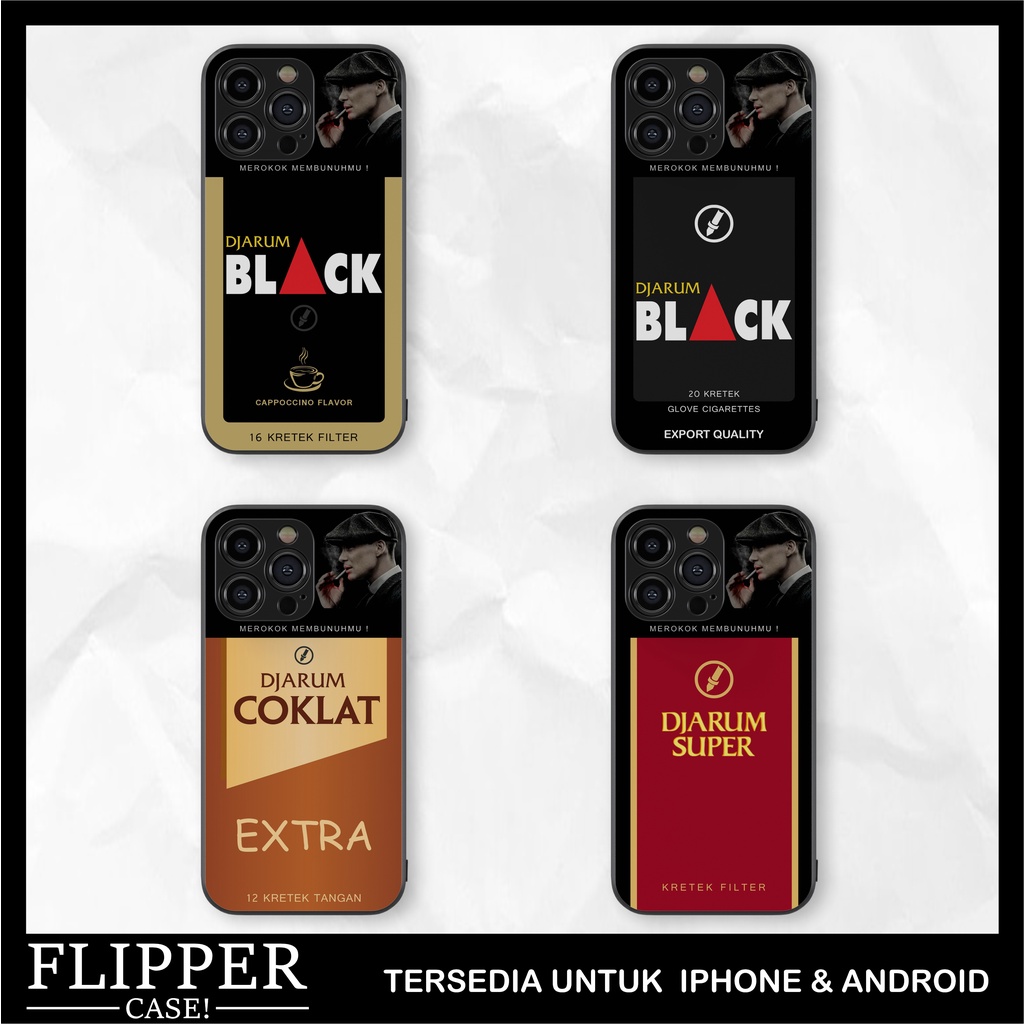 Softcase HP Glossy Rokok Djarum Untuk Android & iPhone cover casing Case Kaca Premium/Glasscase/Soft