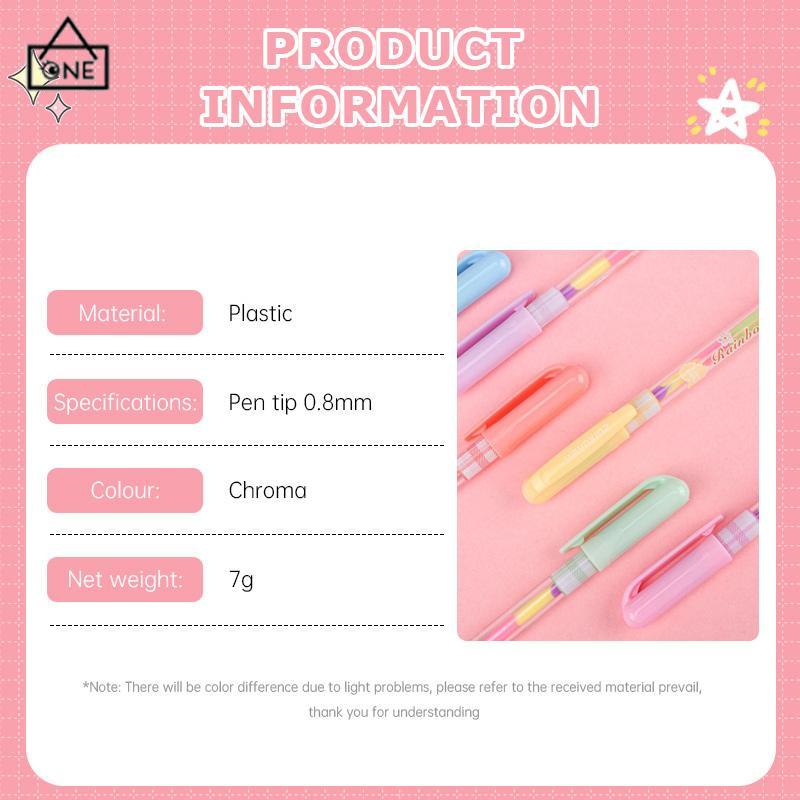 

COD❤️Rainbow Neutral Pen Creative Graffiti Highlighter Alat Tulis Stabilo Siswa-A.one