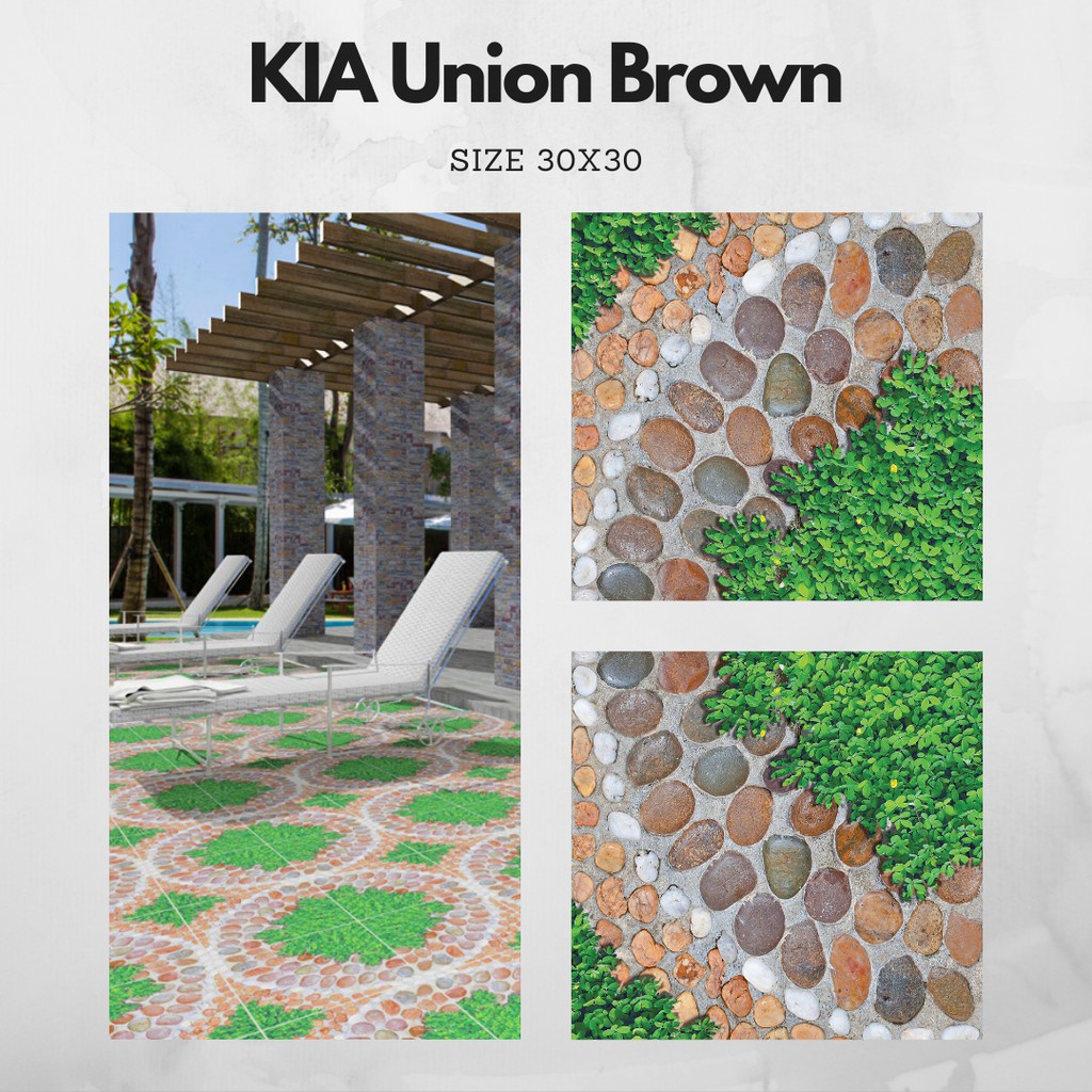 Keramik Lantai Kasar 30x30 UNION BROWN - KIA