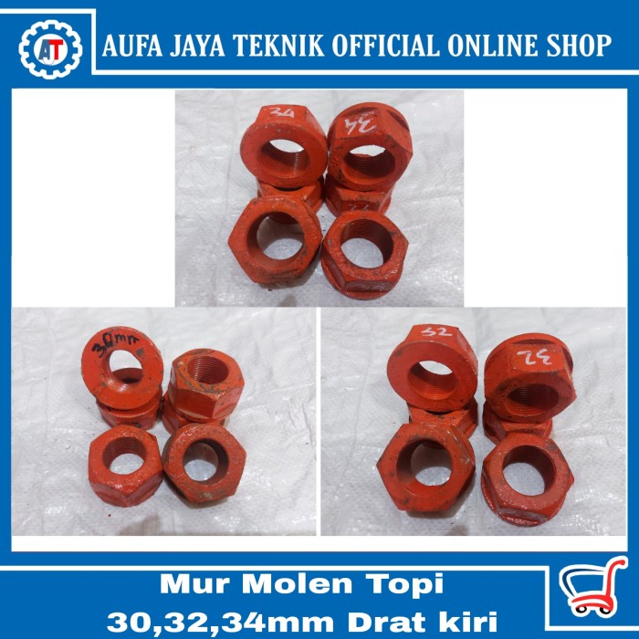 mur molen semen drat kiri/molen aduk/molen semen/mur molen topi