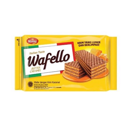 

ROMA WAFER WAFELLO BUTTER CARAMEL 37.5 GR Wafer krim karamel ORIGINAL