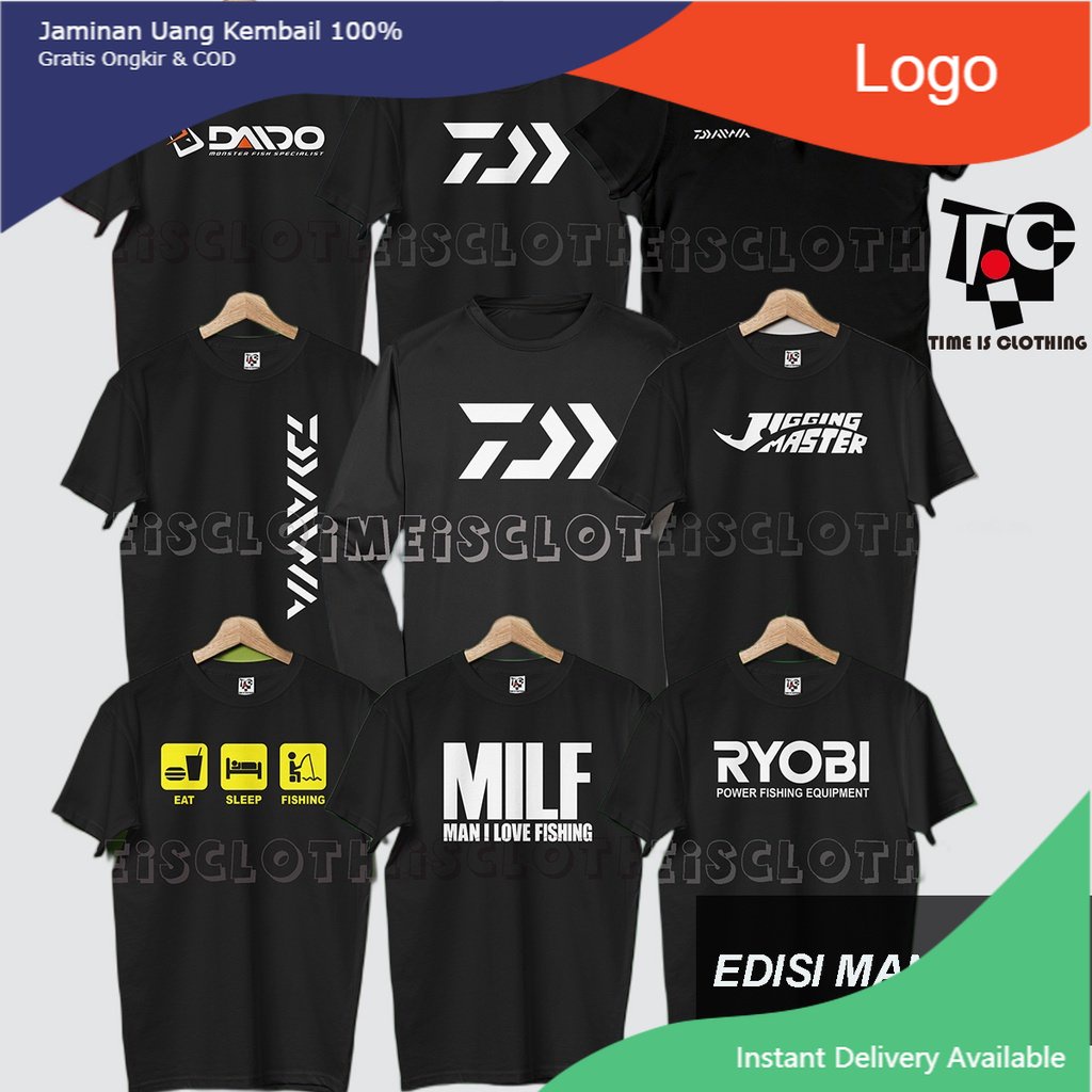 Kaos Baju Obral Combed 30S Distro  JiGGiNG MASTER MANCING DAIWA