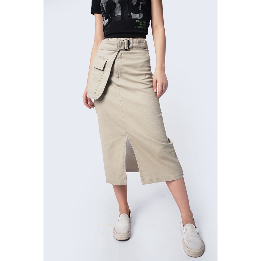 BodyTalk Rok Midi Clarissa Khaki Online 52023T5KH