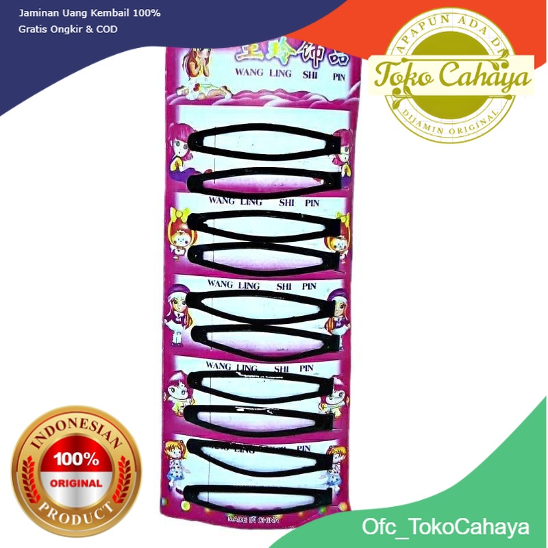 Jepit Rambut Besar Hitam Polos/ Jepit Rambut Sepen MURAH MERIAH