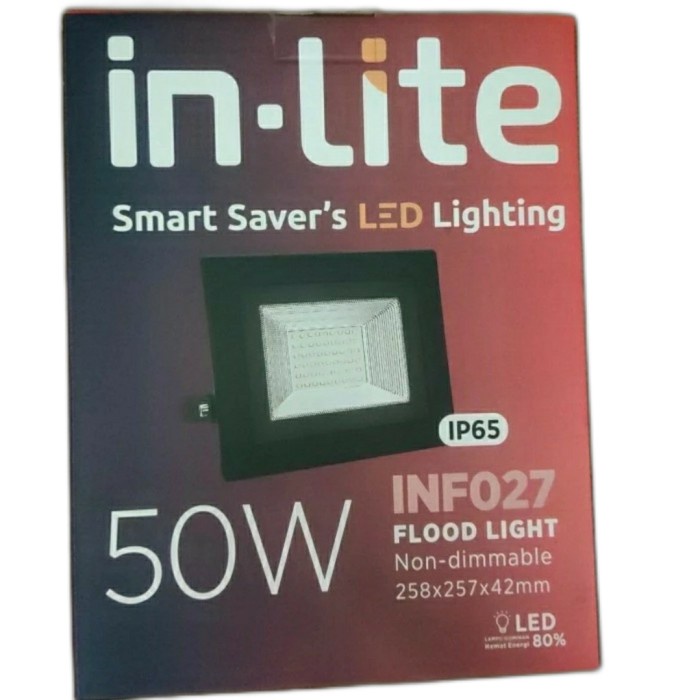 Inlite Flood Light 50 Watt INF027 Lampu Sorot In-Lite 50Watt Tembak