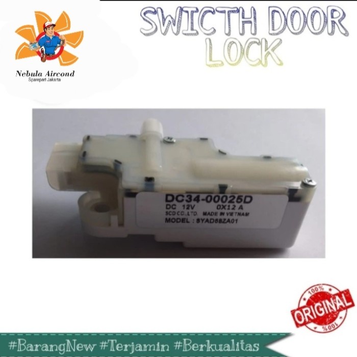 

SWITCH DOOR LOCK MESIN CUCI SAMSUNG DC34-00025D DC12V 7Y22 Gf27