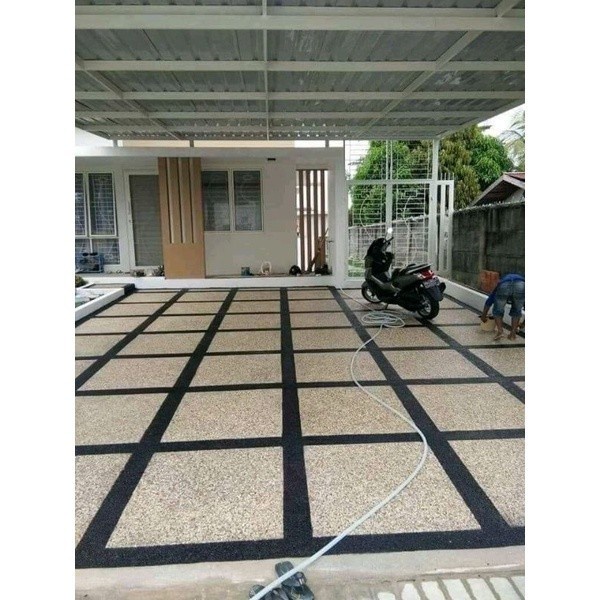 carport garasi mobil batu koral sikat ekslusif