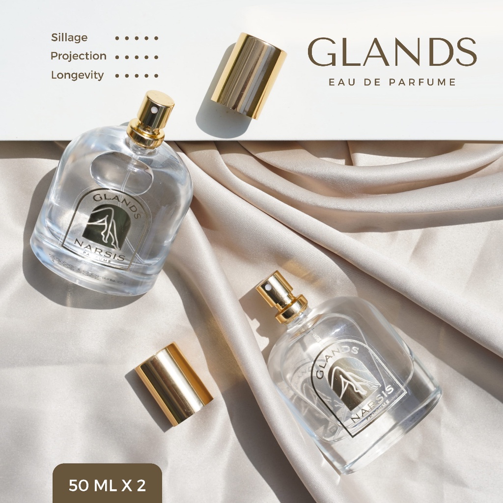 Parfum Narsis Glands Eau de Parfume Original Terbaru 2 PCS - Manis Spicy dengan Kesegaran Fruity