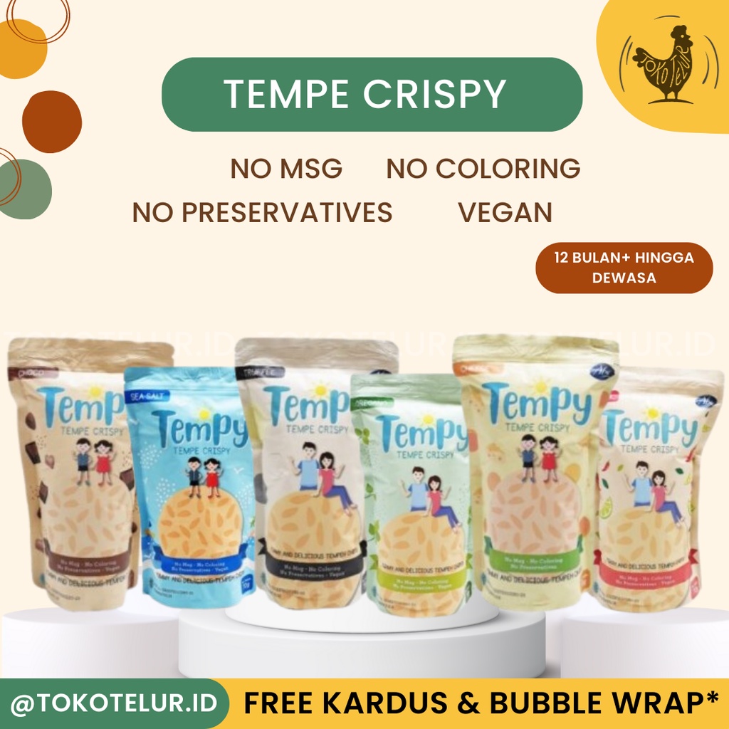 

ABE FOOD TEMPY - Tempe Crispy | Snack Cemilan VEGAN Sehat NO MSG