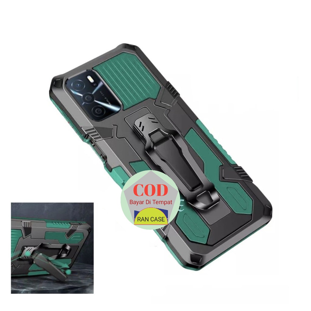 OPPO A16 CPH2269 CASE KRISTAL SILIKON RUGGED KICK STANDING BACK KLIP HARDCASE ROBOT NEW