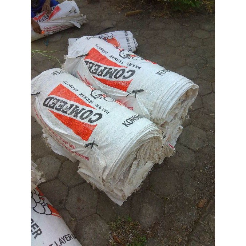 karung bagor per lembar bekas pakan ayam 50 kg wadah gabah